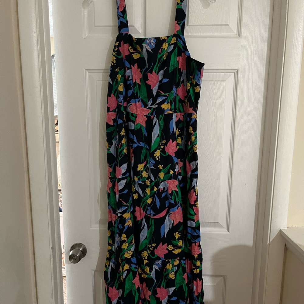 J. Crew Garden Floral Maxi WITH POCKETS